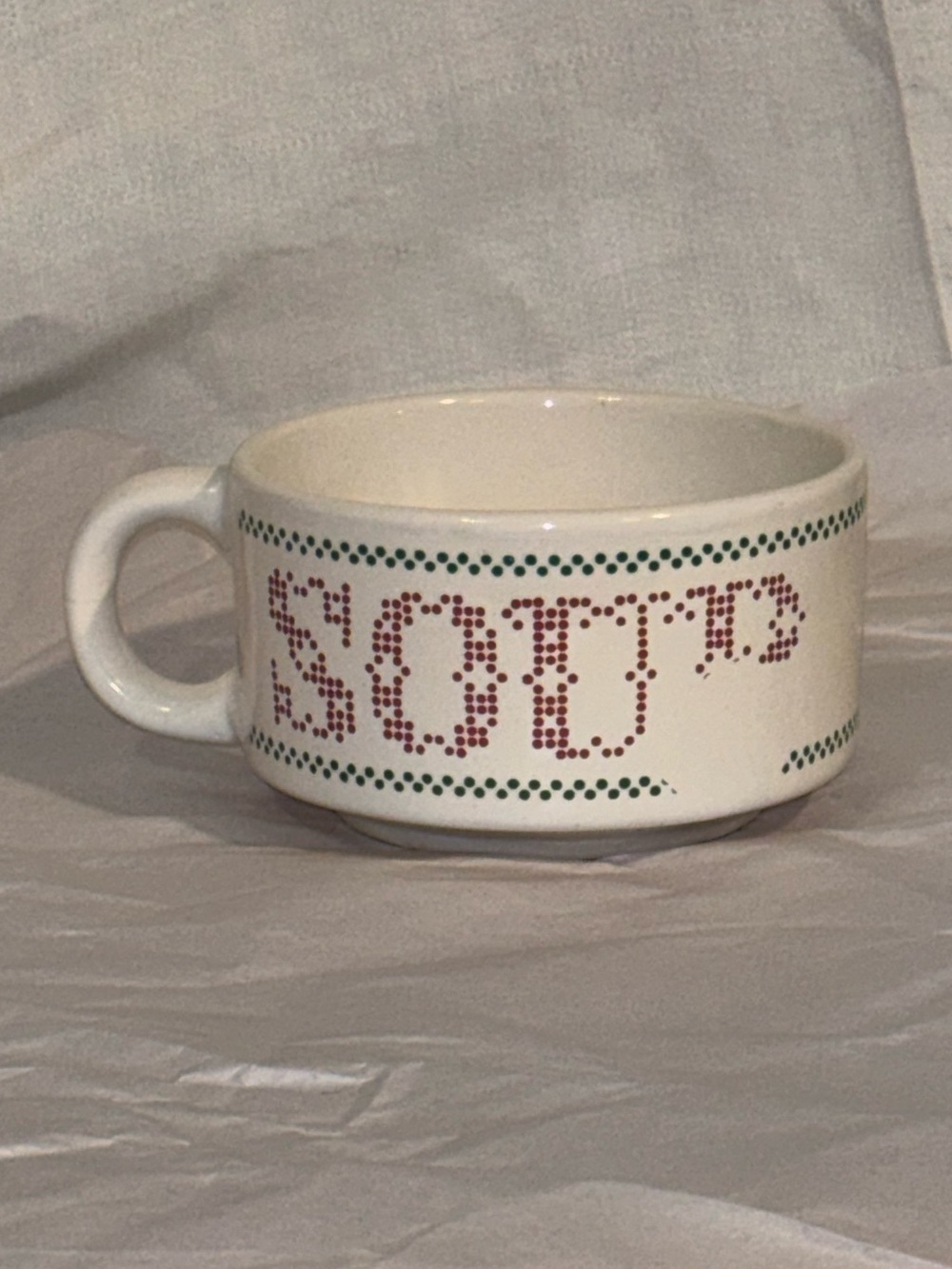 Oversized Vintage Soup Mug READ
